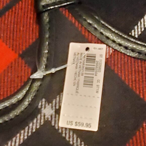 Victoria Secret Red and Black Plaid Tote. New with Tags - Picture 4 of 6